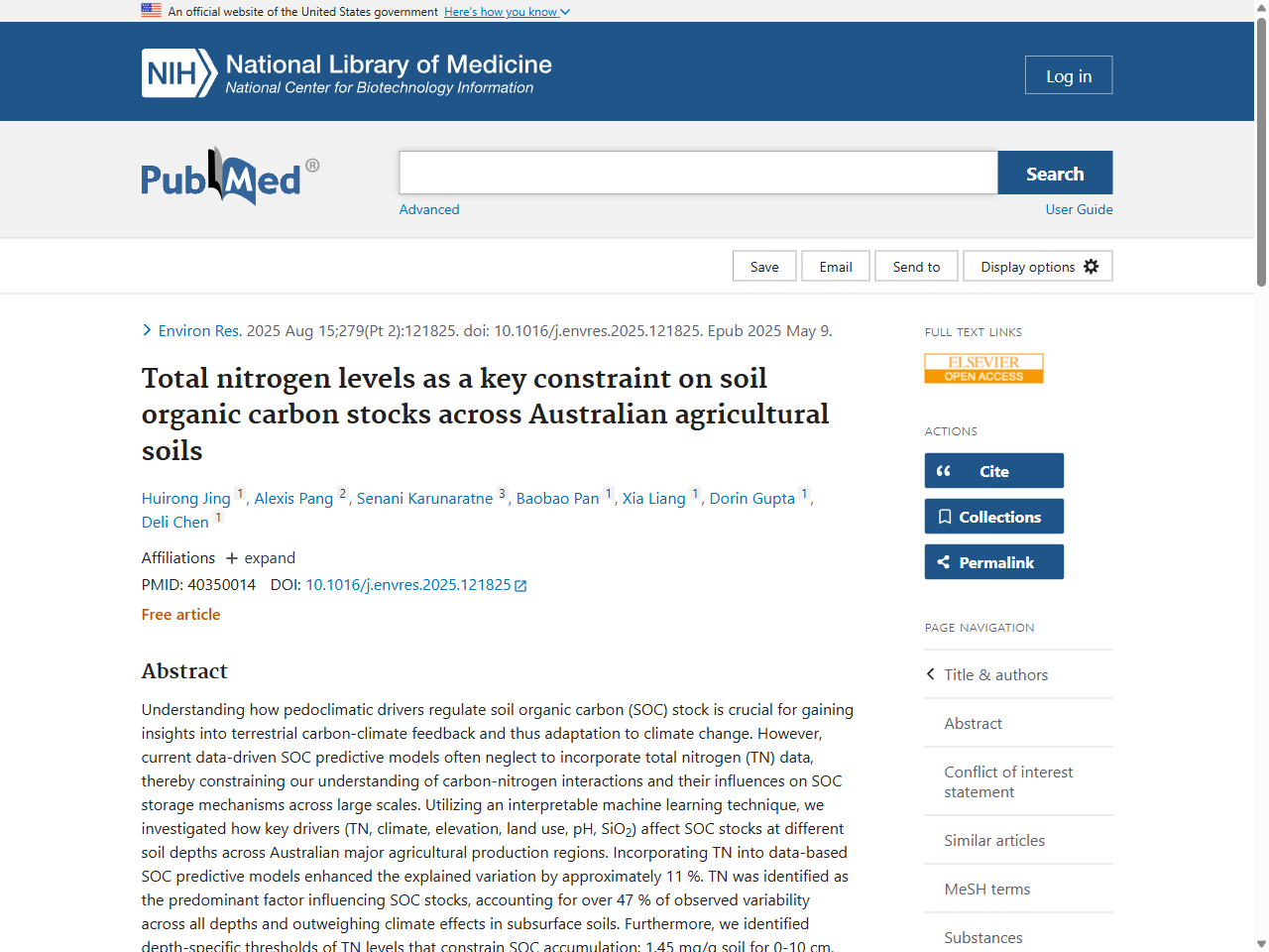 Preview of Kirkpatrick, J. B., Bridle, K. L., & Wild, A. S. (2014). Soil carbon and nitrogen in Australian alpine and subalpine landscapes. Geoderma, 213, 39-49.