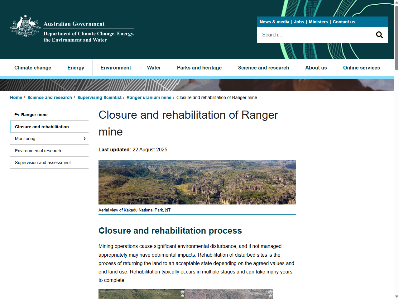 Preview of Post-closure planning for Ranger Uranium Mine - Australian Centre for Geomechanics