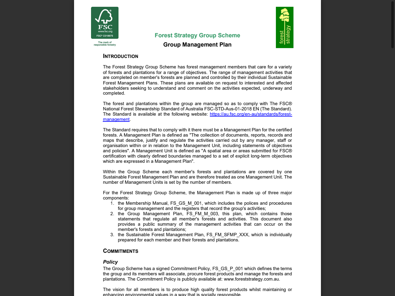 Preview of Forest Strategy Group Management Plan