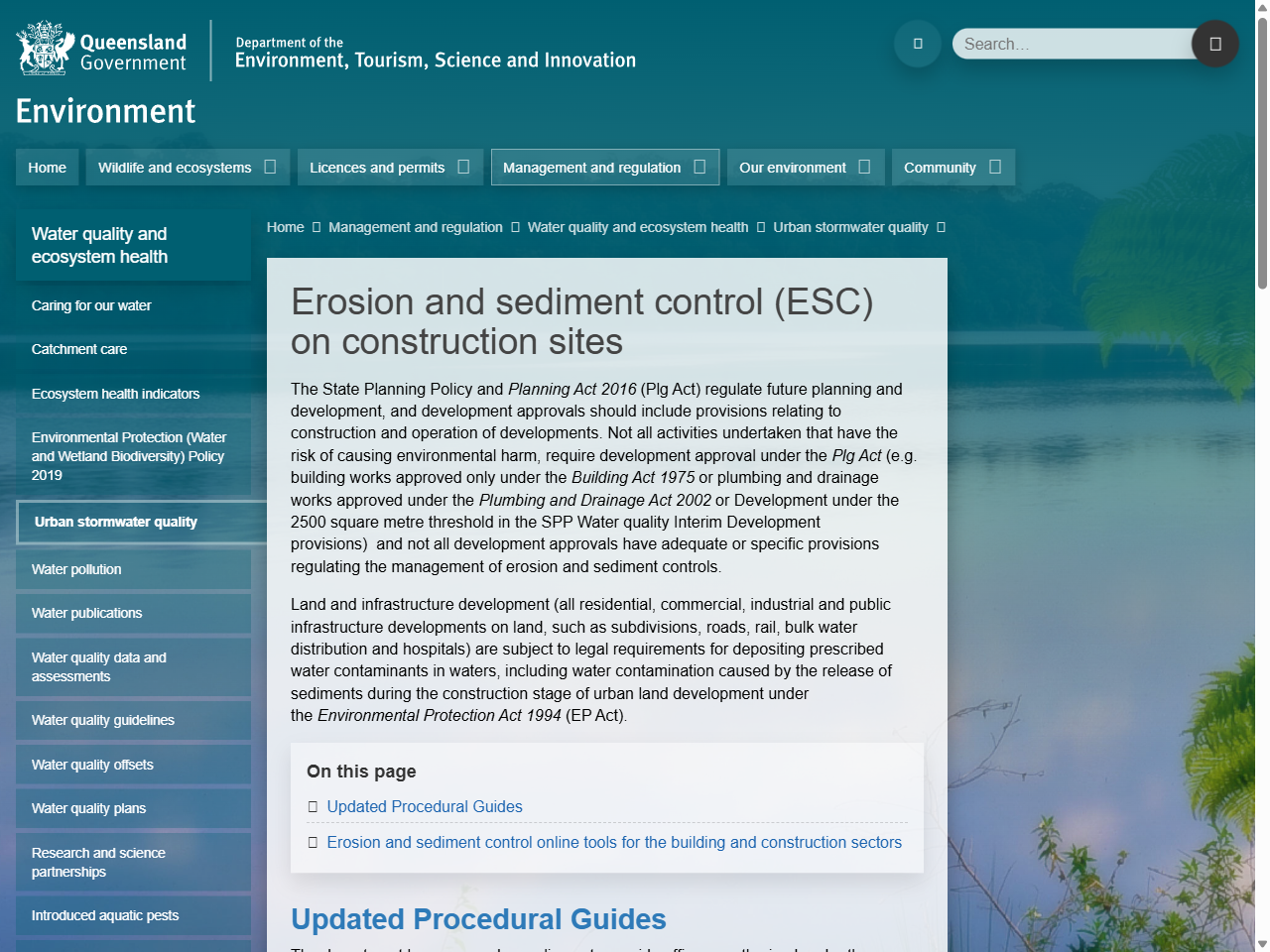 Preview of Erosion and sediment control (ESC) on construction sites | Environment, accessed August 10, 2025,