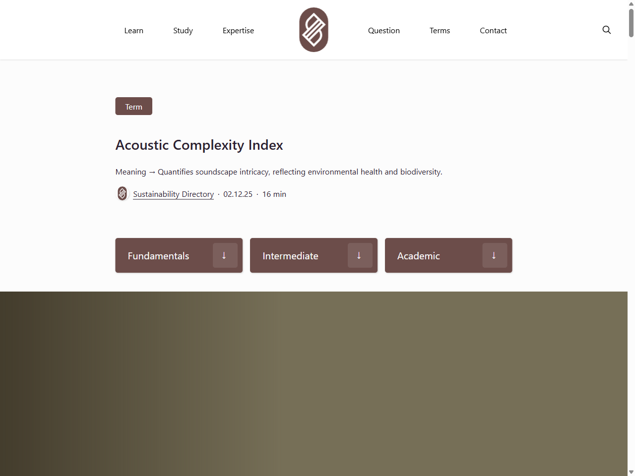 Preview of Acoustic Complexity Index → Term - Pollution → Sustainability Directory