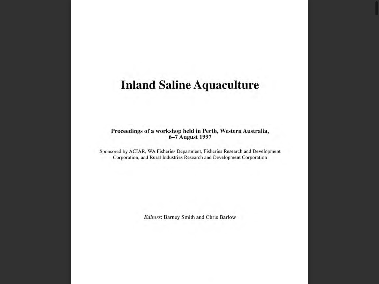Preview of Inland Saline Aquaculture - Australian Centre for International Agricultural Research, accessed July 20, 2025,