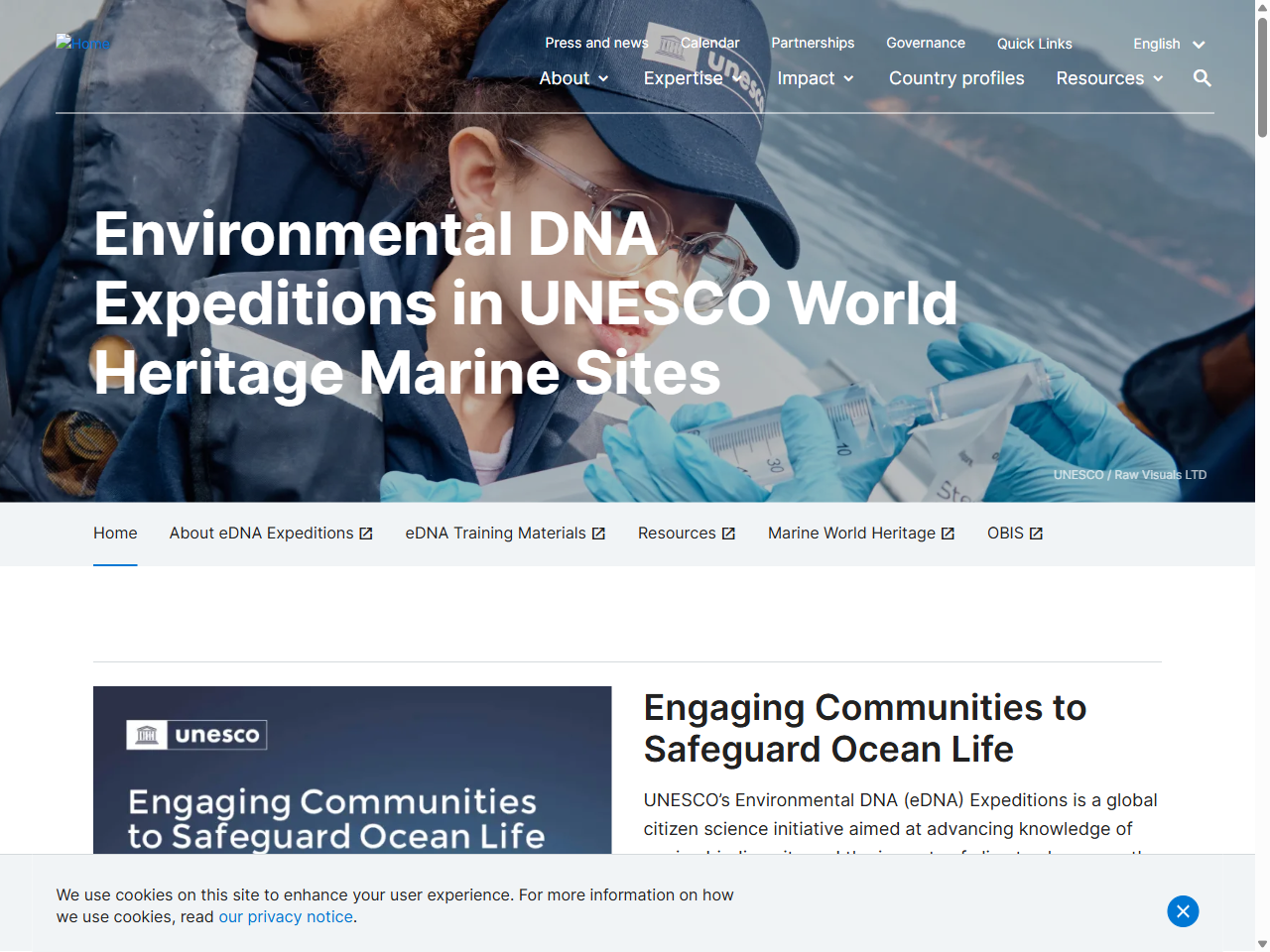 Preview of Environmental DNA Expeditions in UNESCO World Heritage Marine Sites