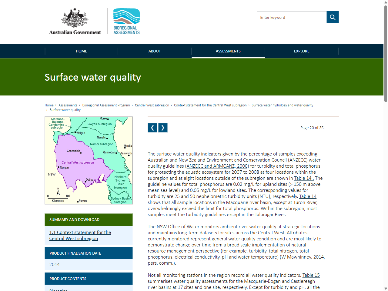 Preview of Surface water quality - Bioregional Assessments |, accessed August 12, 2025,