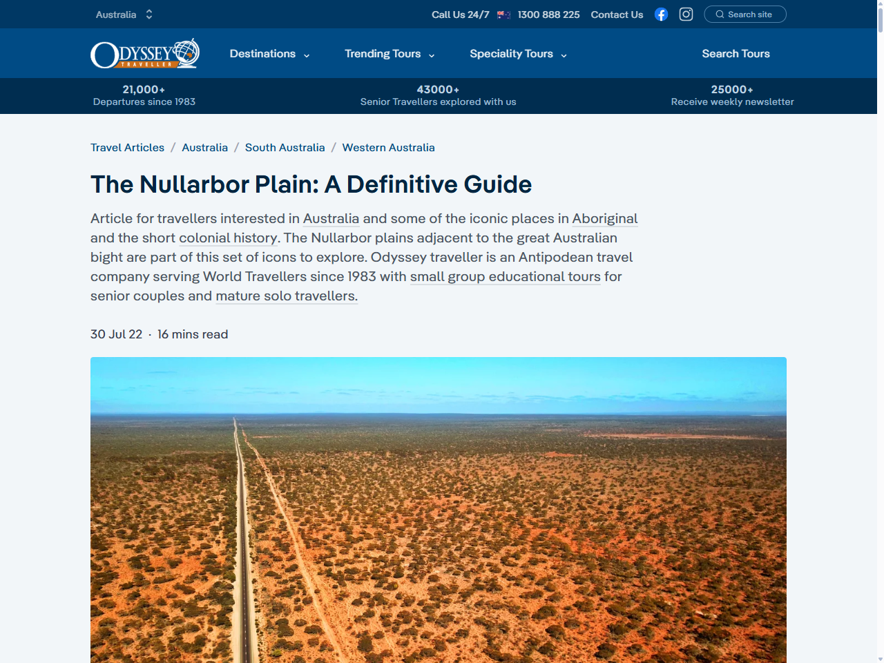 Preview of Works cited
Nullarbor plain | Article for mature travellers - Odyssey Traveller, accessed July 23, 2025