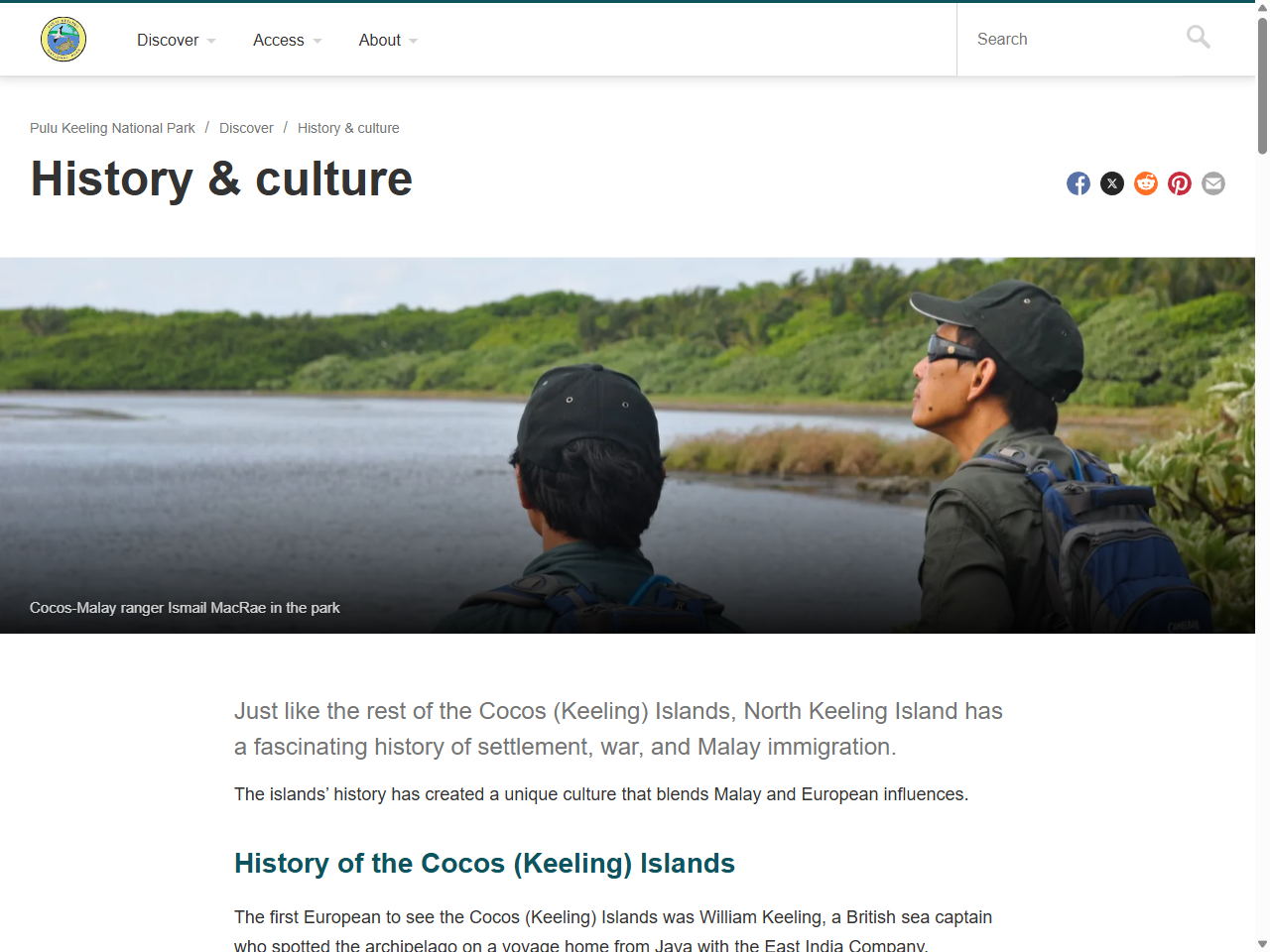 Preview of History & culture | Pulu Keeling National Park | Parks Australia, accessed July 30, 2025, 