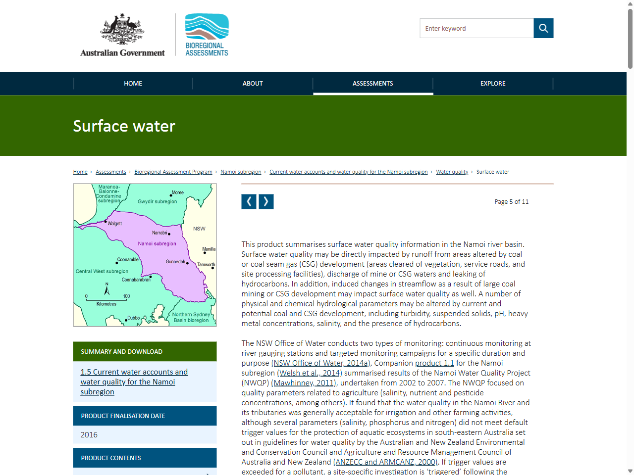 Preview of 1.5.2.1 Surface water - Bioregional Assessments |, accessed May 10, 2025, 
