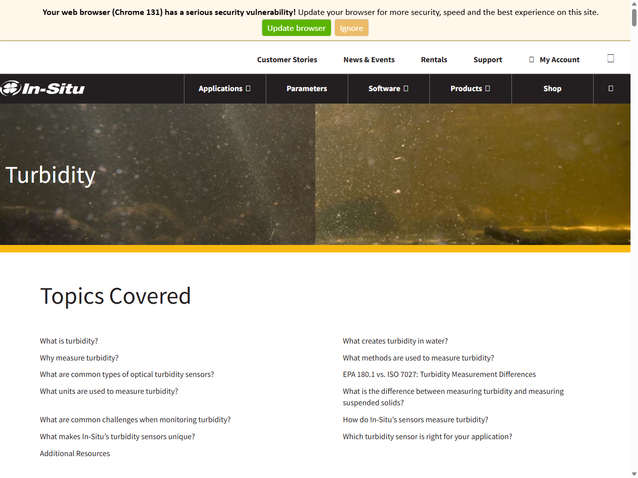 Preview of Turbidity Measurement Methods - In-Situ