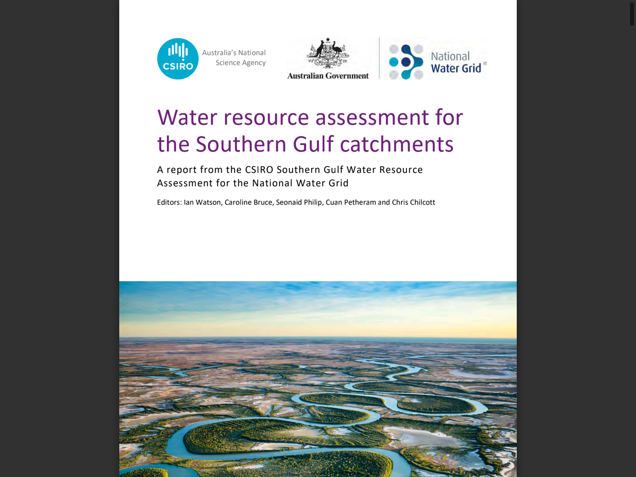 Preview of Water resource assessment for the Southern Gulf catchments - CSIRO