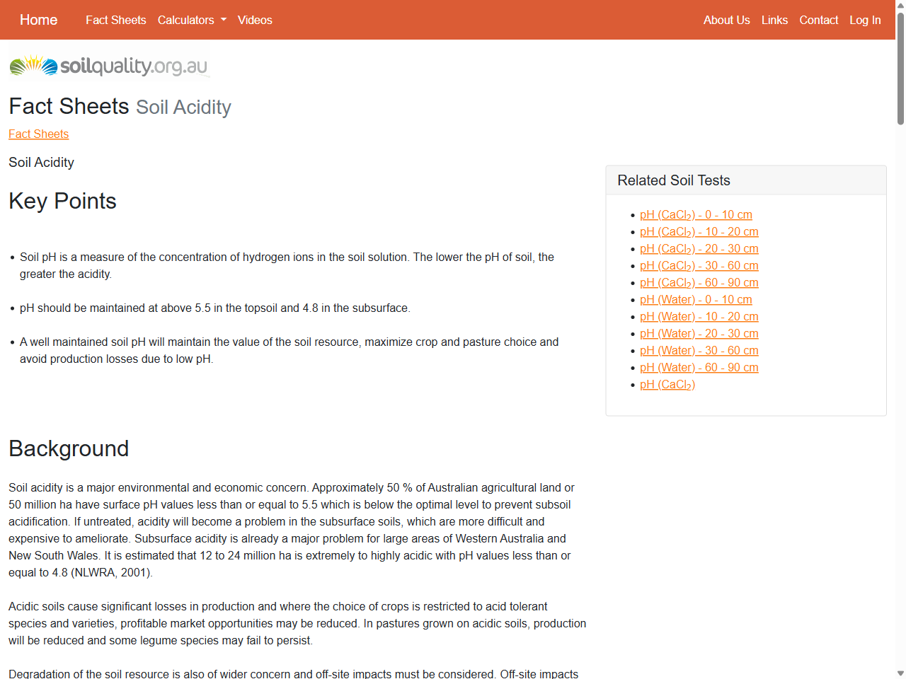 Preview of SoilQuality.org.au. (n.d.). Soil Acidity Factsheet.