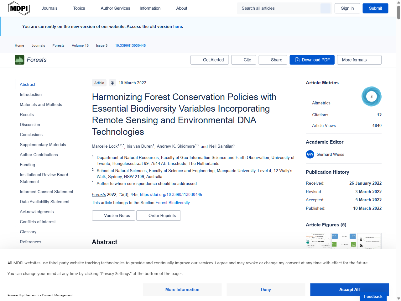 Preview of Harmonizing Forest Conservation Policies with Essential ... - MDPI