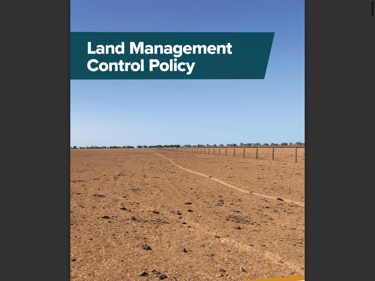 Preview of Land Management Control Policy