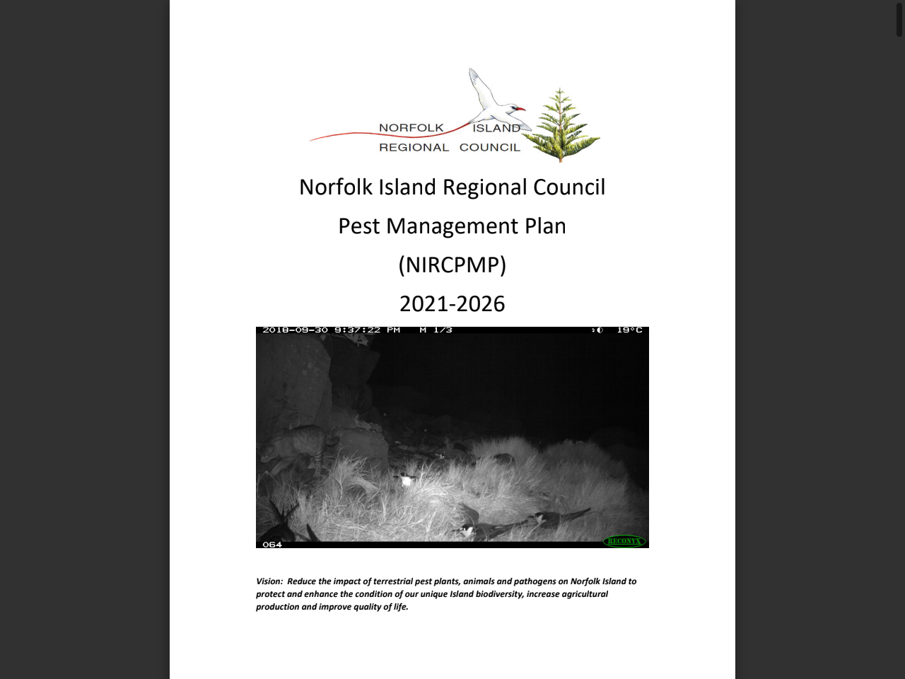 Preview of Norfolk Island Regional Council Pest Management Plan (NIRCPMP ..., accessed August 2, 2025,