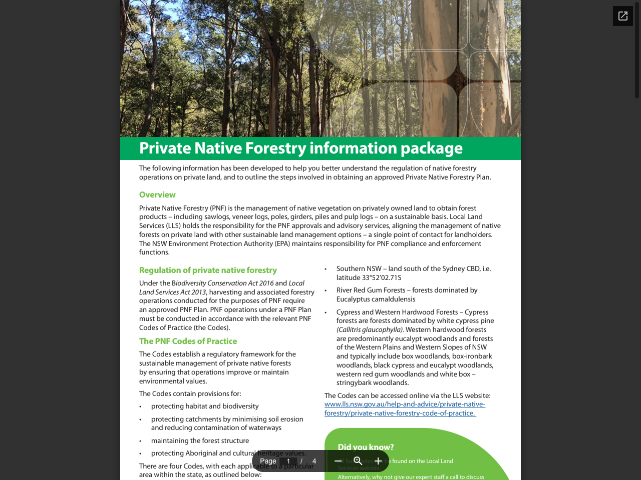 Preview of Private Native Forestry information package - Sustainable Forest Management, accessed August 10, 2025,