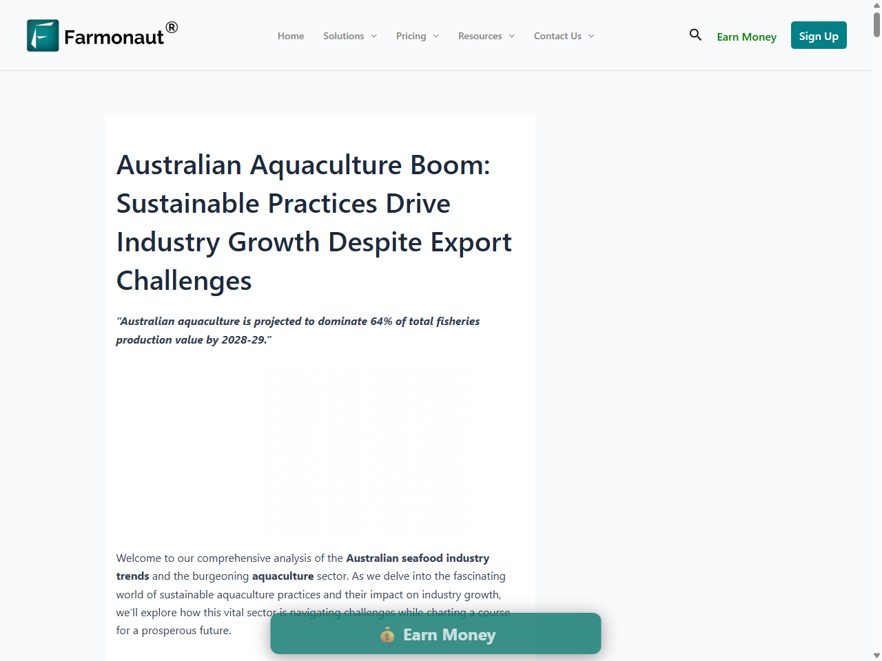 Preview of The sustainability behind farmed Australian barramundi, accessed July 24, 2025