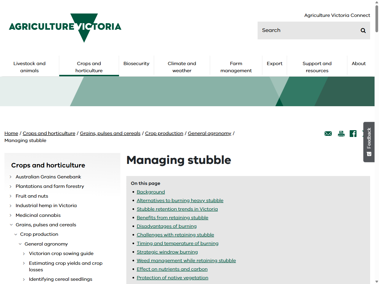 Preview of Managing stubble | General agronomy | Crop production | Grains, pulses and cereals - Agriculture Victoria