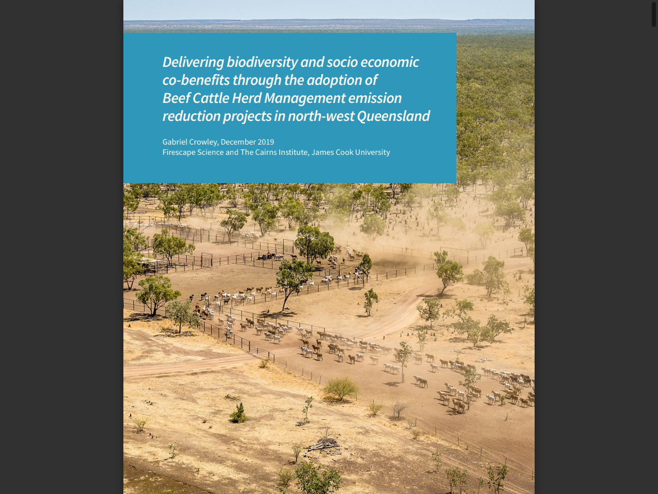 Preview of Delivering biodiversity and socio economic co-benefits through the adoption of Beef Cattle Herd Management emission reduction pr - Southern Gulf NRM, accessed May 17, 2025,