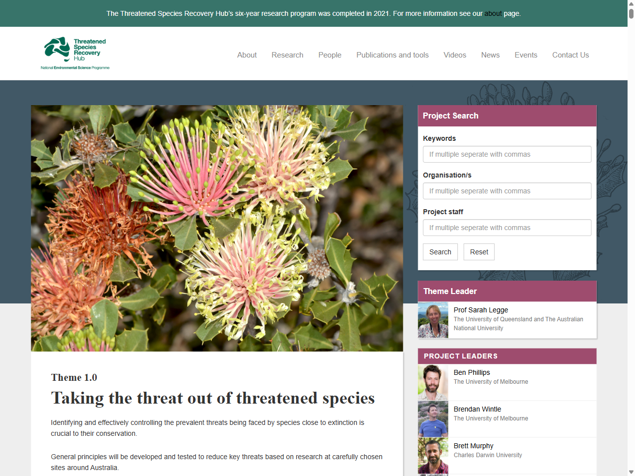Preview of Taking the threat out of threatened species, accessed August 12, 2025, 