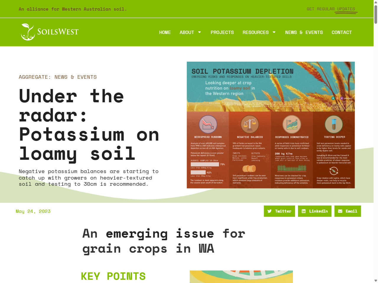 Preview of Under the radar: Potassium on loamy soil - SoilsWest