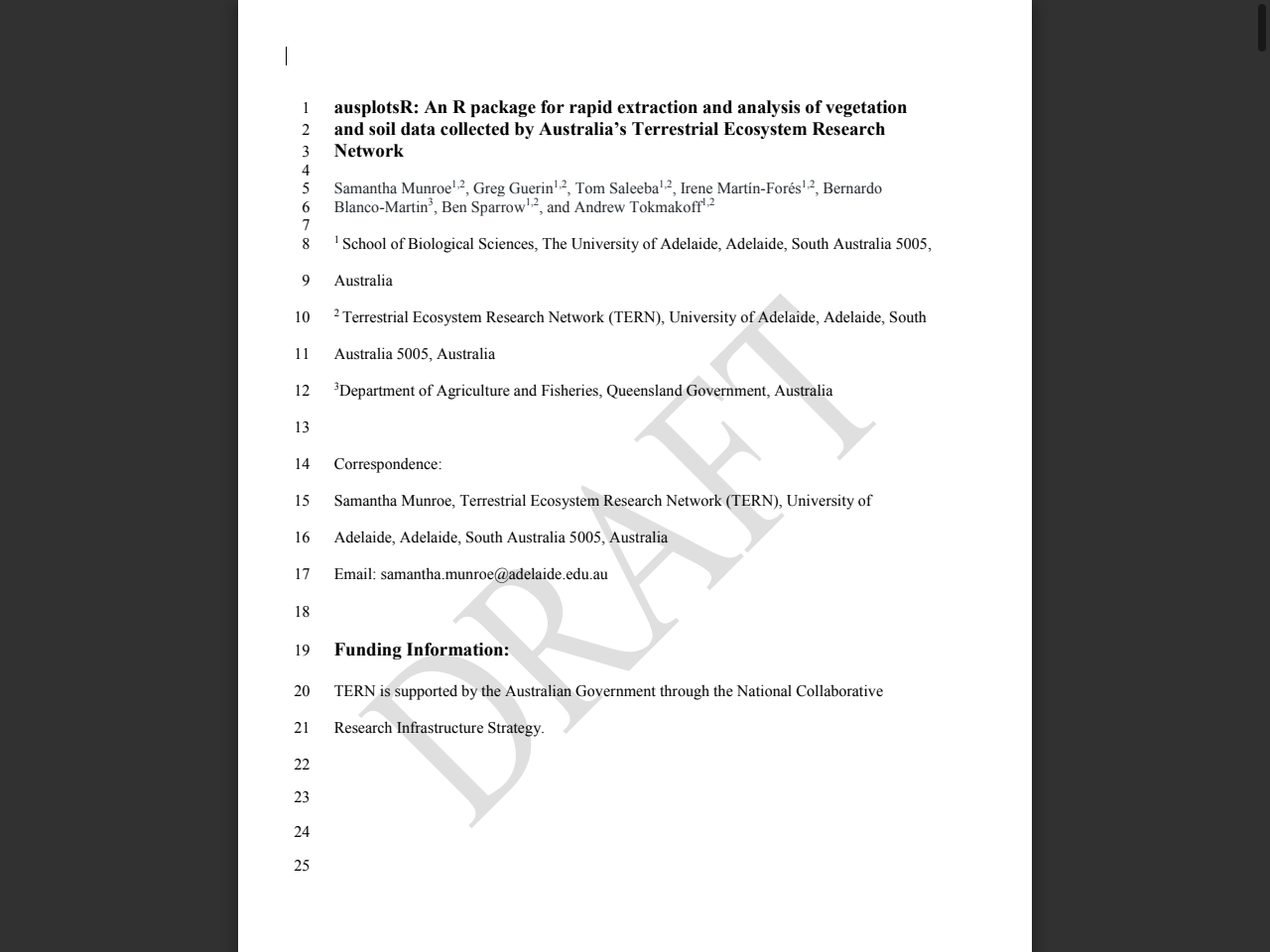 Preview of ausplotsR: An R package for rapid extraction and analysis of vegetation and soil data collected by Australia's Terrestrial Eco - EcoEvoRxiv, accessed July 28, 2025