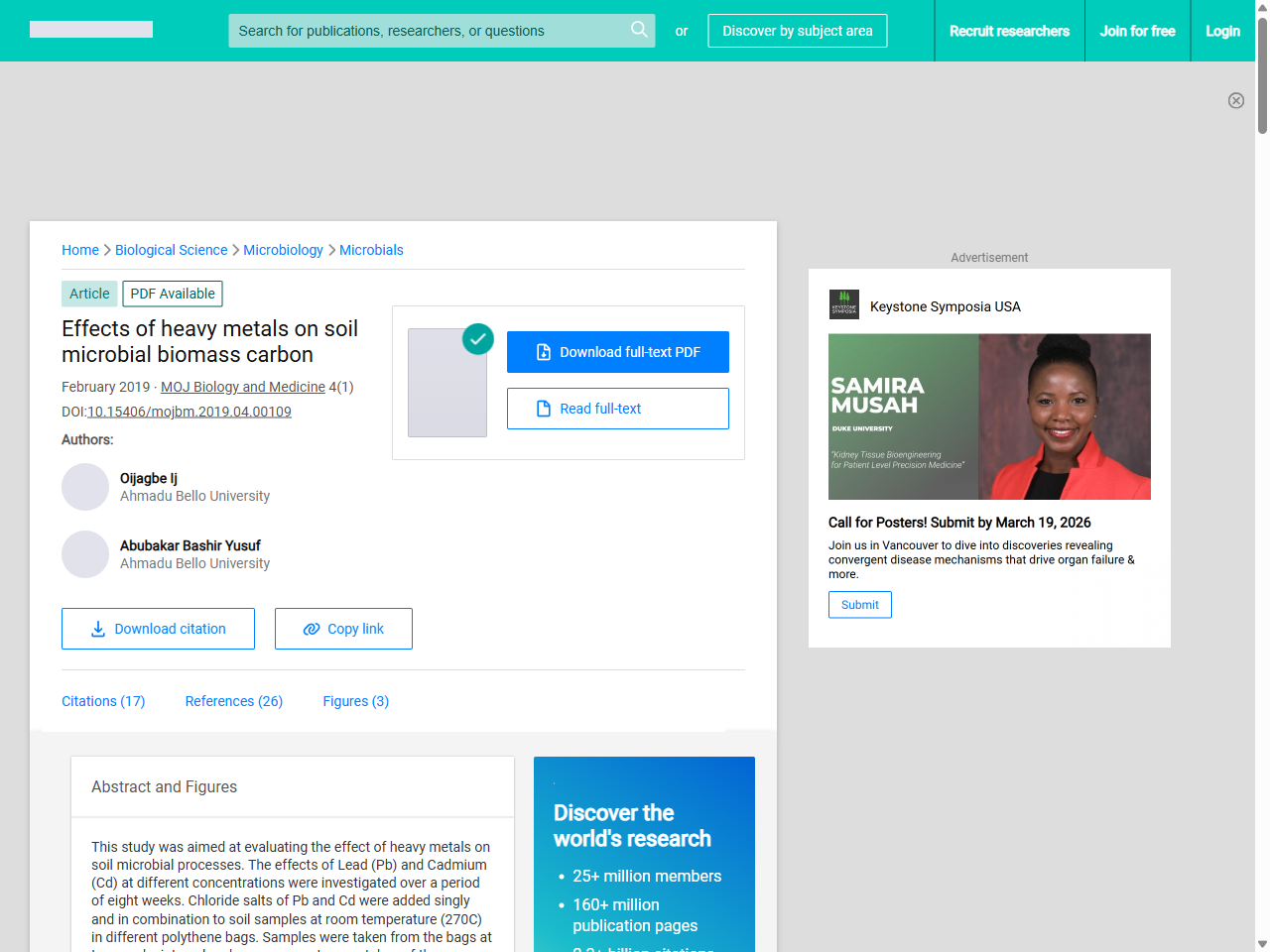 Preview of Effects of heavy metals on soil microbial biomass carbon - ResearchGate, accessed on June 7, 2025,