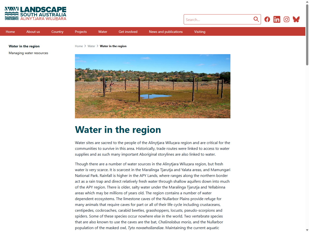 Preview of Water in the region - Landscape South Australia - Alinytjara Wilurara, accessed July 27, 2025, 