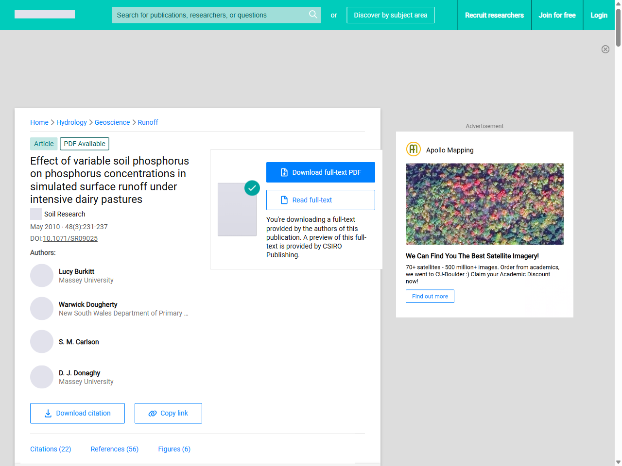 Preview of Effect of variable soil phosphorus on phosphorus concentrations in simulated surface runoff under intensive dairy pastures - ResearchGate, accessed August 4, 2025