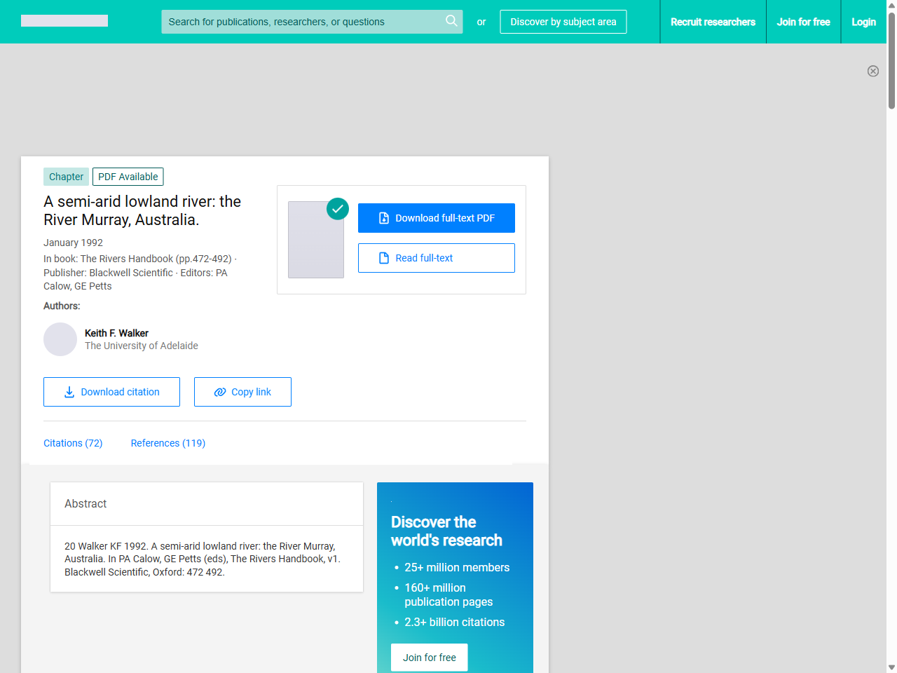 Preview of A semi-arid lowland river: the River Murray, Australia. - ResearchGate, accessed July 10, 2025,