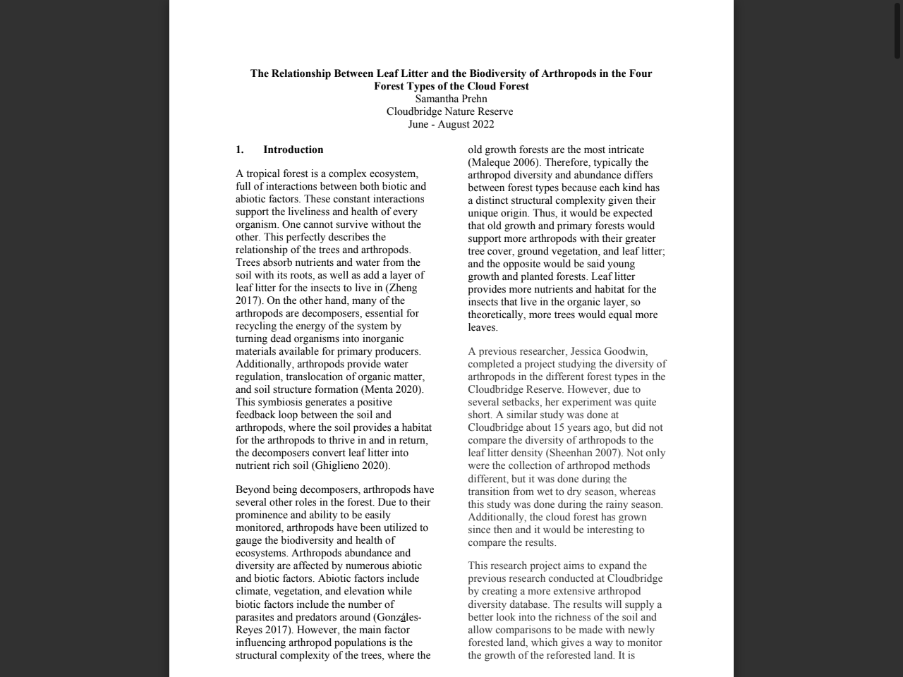 Preview of Leaf litter arthropod responses to tropical forest restoration - PMC, accessed August 3, 2025