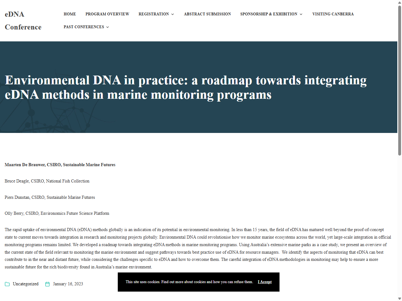 Preview of NAMERS: a purpose-built reference DNA sequence database to support applied eDNA metabarcoding, accessed on May 23, 2025