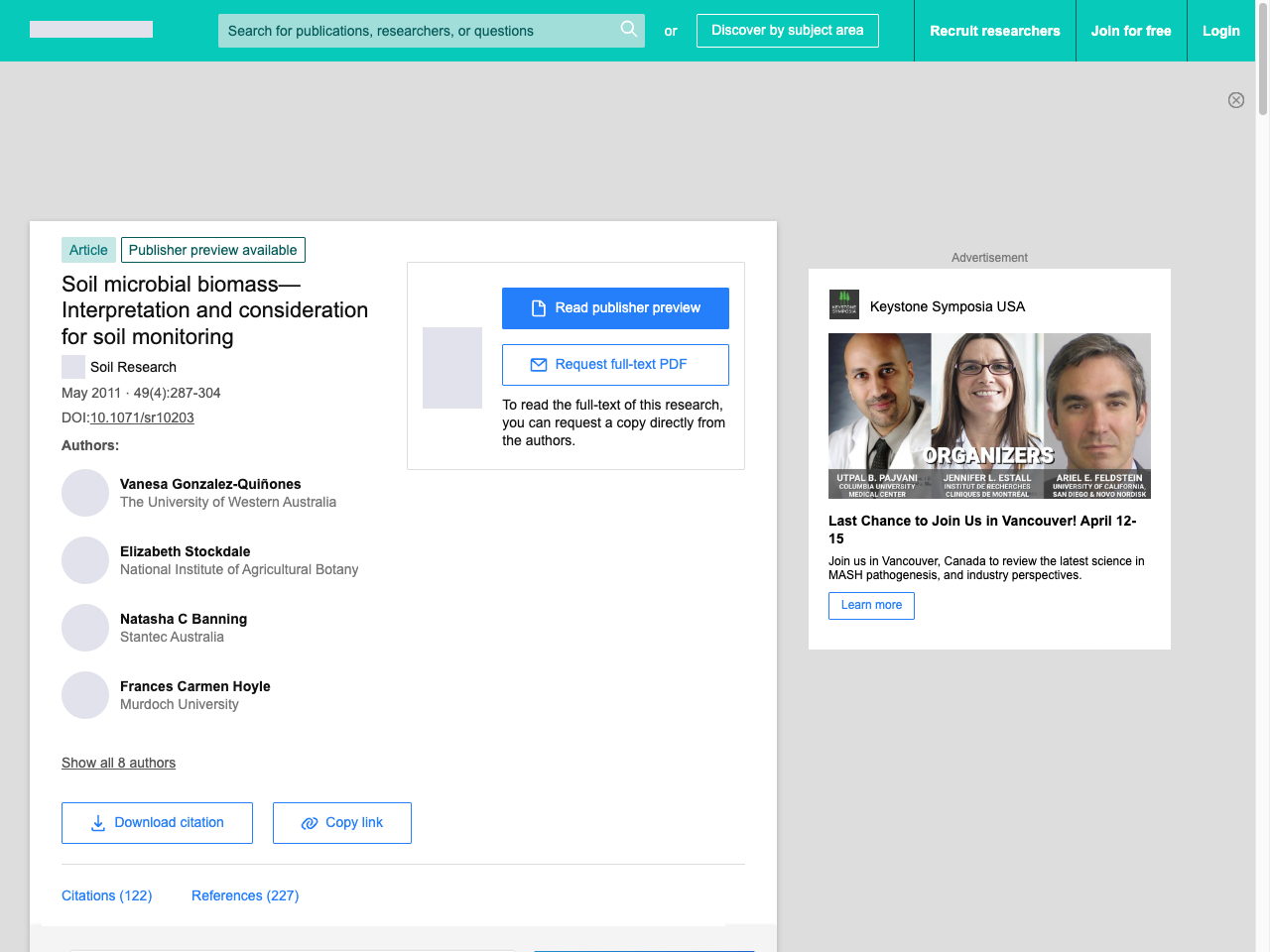 Preview of Soil microbial biomass—Interpretation and consideration for soil monitoring - ResearchGate, accessed August 5, 2025,