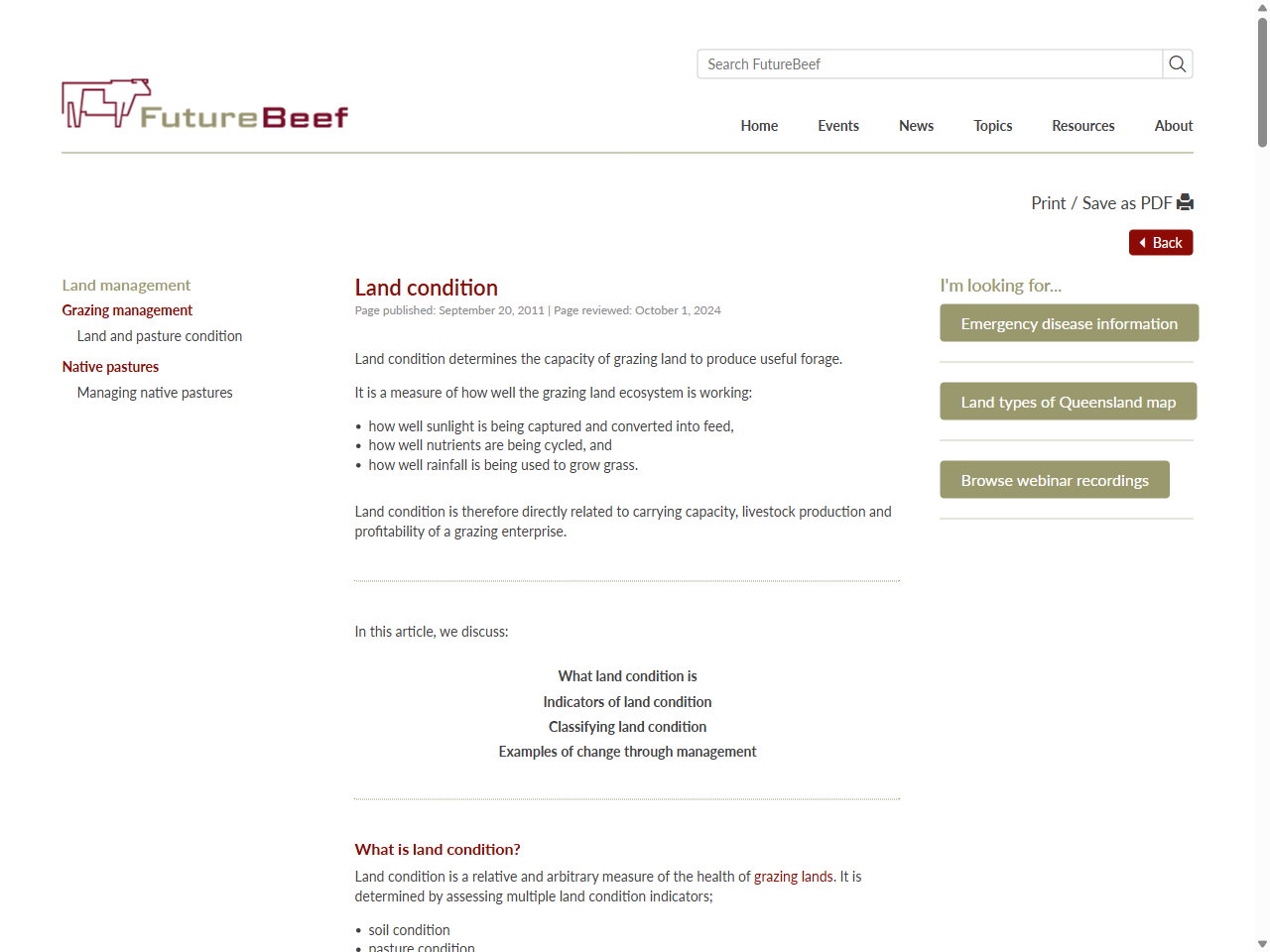 Preview of Land condition - FutureBeef