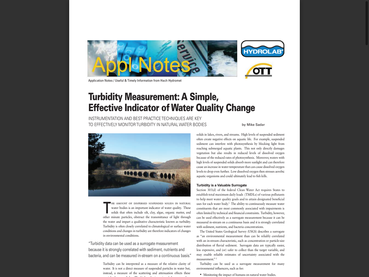 Preview of Turbidity Measurement: A Simple, Effective Indicator of Water Quality Change, accessed July 16, 2025,