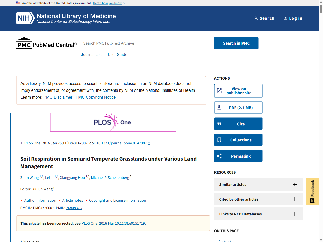 Preview of Soil Respiration in Semiarid Temperate Grasslands under Various Land Management - PMC - PubMed Central