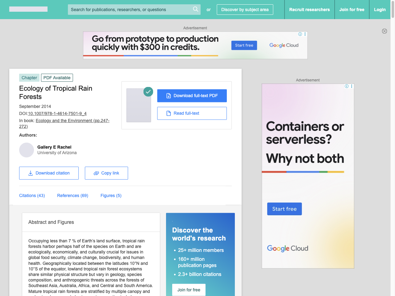 Preview of (PDF) Ecology of Tropical Rain Forests - ResearchGate, accessed July 22, 2025, 