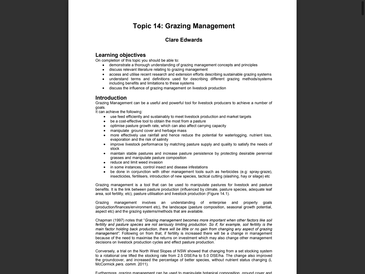Preview of Topic 14: Grazing Management - Woolwise - The Australian Wool Education Trust, accessed July 24, 2025