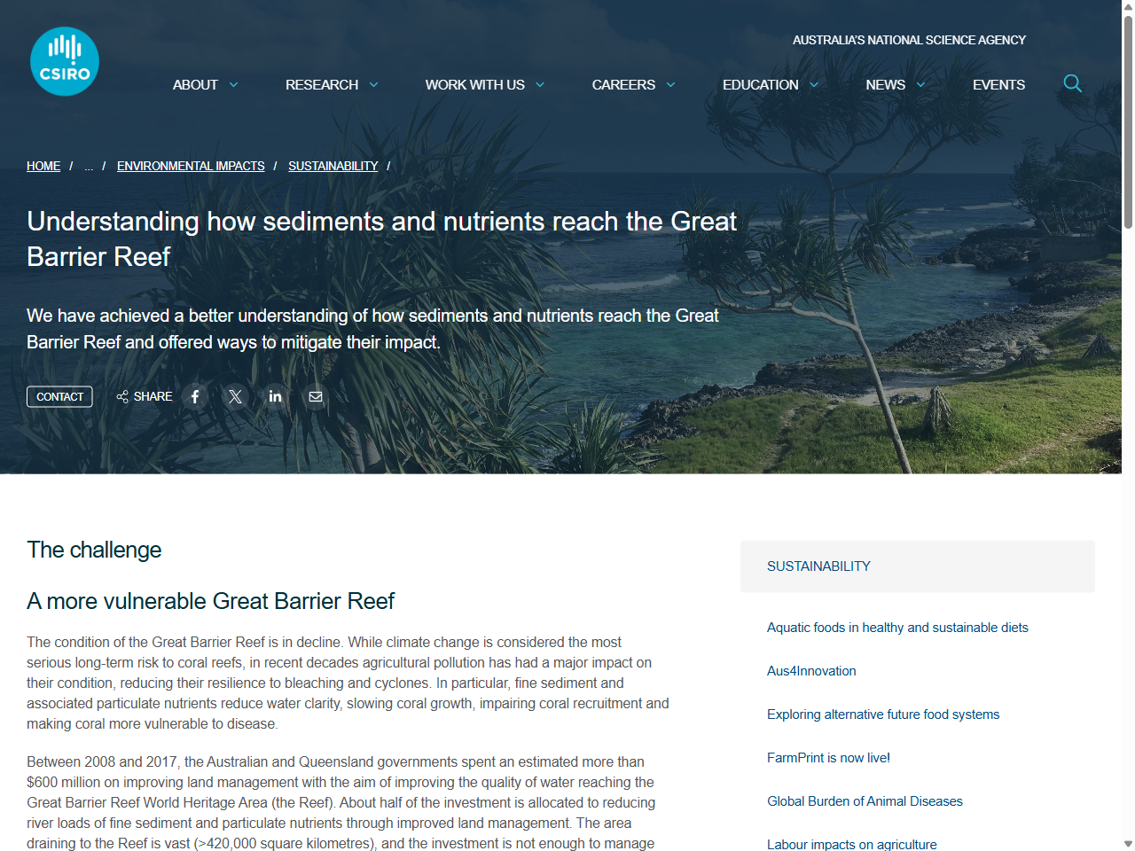 Preview of Understanding how sediments and nutrients reach the Great Barrier Reef - CSIRO, accessed July 19, 2025,