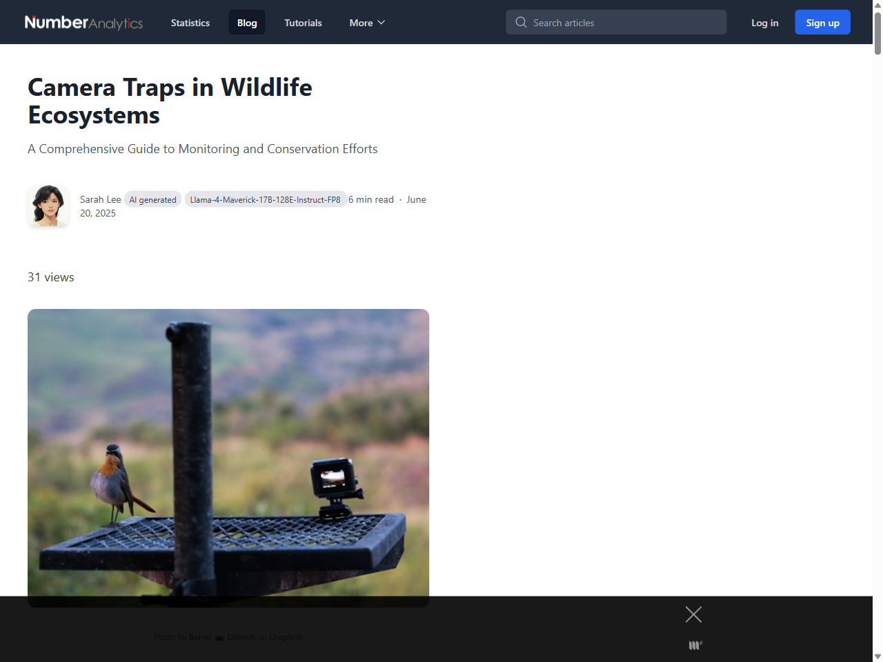 Preview of Snap happy: camera traps are an effective sampling tool when compared with alternative methods | Royal Society Open Science - Journals