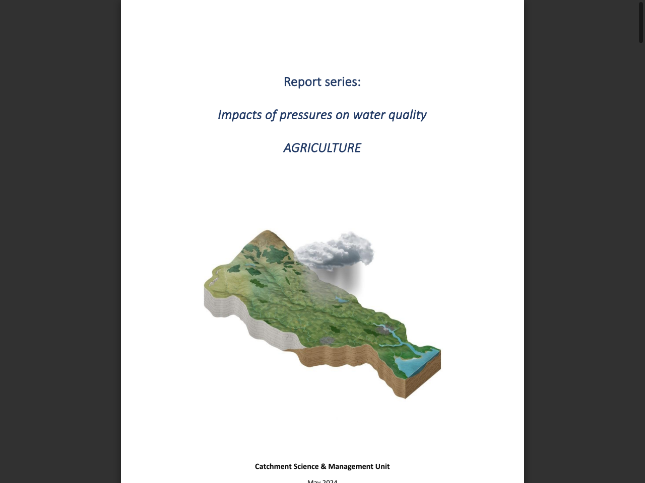 Preview of Report series: Impacts of pressures on water quality AGRICULTURE | Catchments.ie, accessed July 27, 2025,