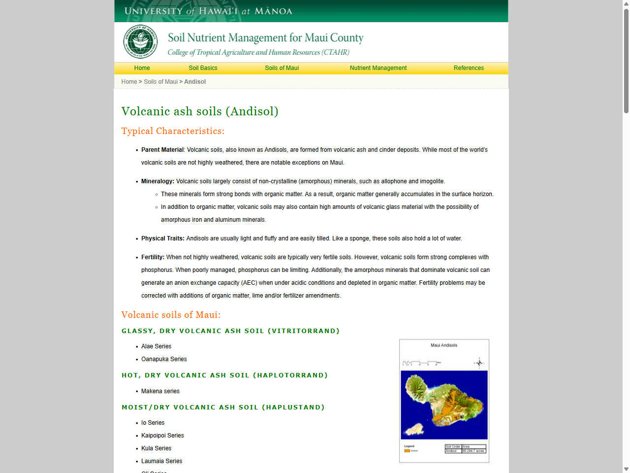 Preview of Volcanic ash soils (Andisol) - CTAHR, accessed July 25, 2025, 