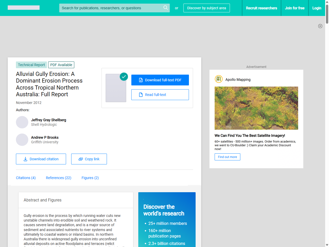 Preview of Alluvial Gully Erosion: A Dominant Erosion Process Across Tropical Northern Australia: Full Report - ResearchGate, accessed July 22, 2025,