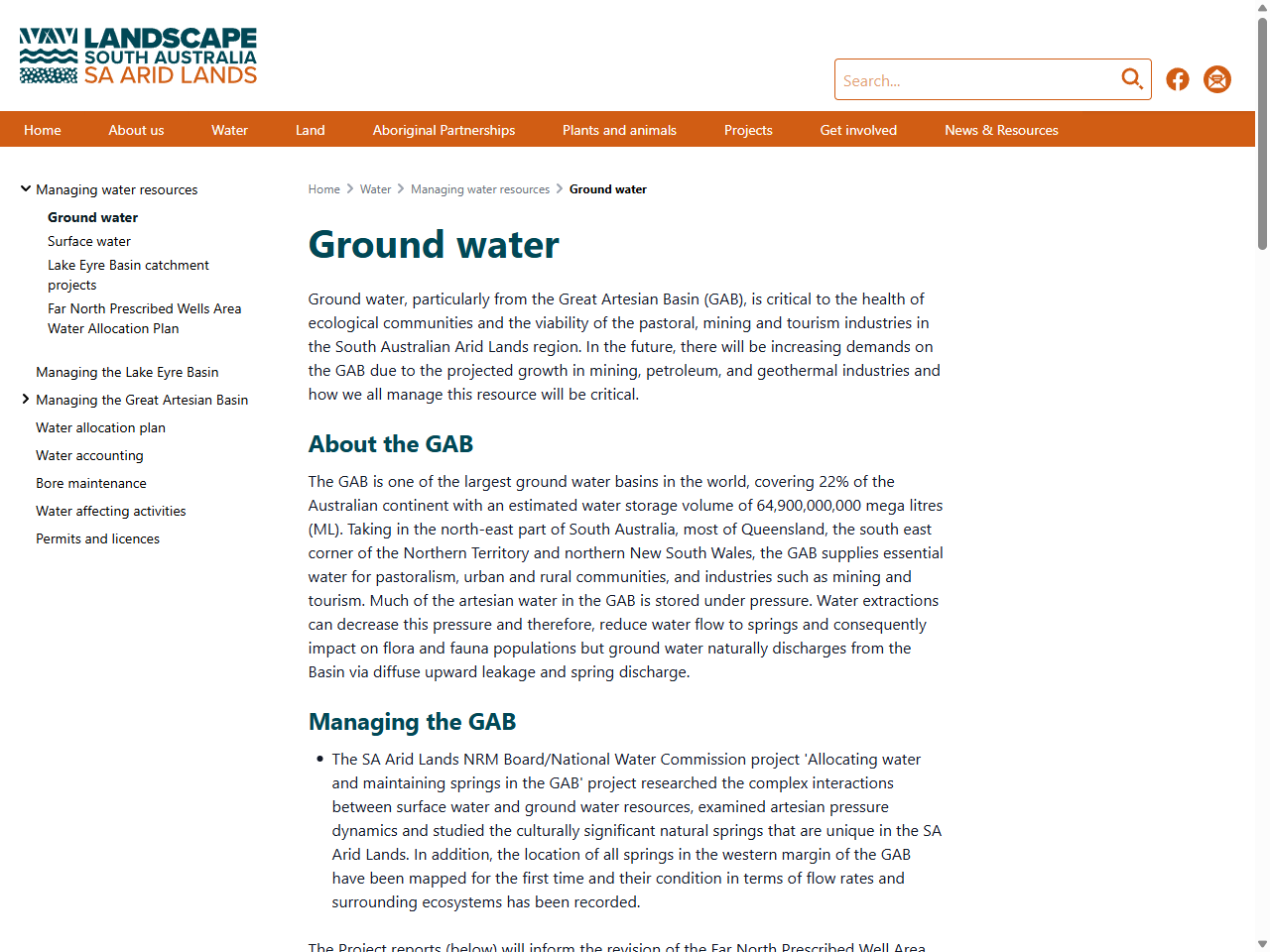 Preview of SA Arid Lands | Ground water - Landscape South Australia