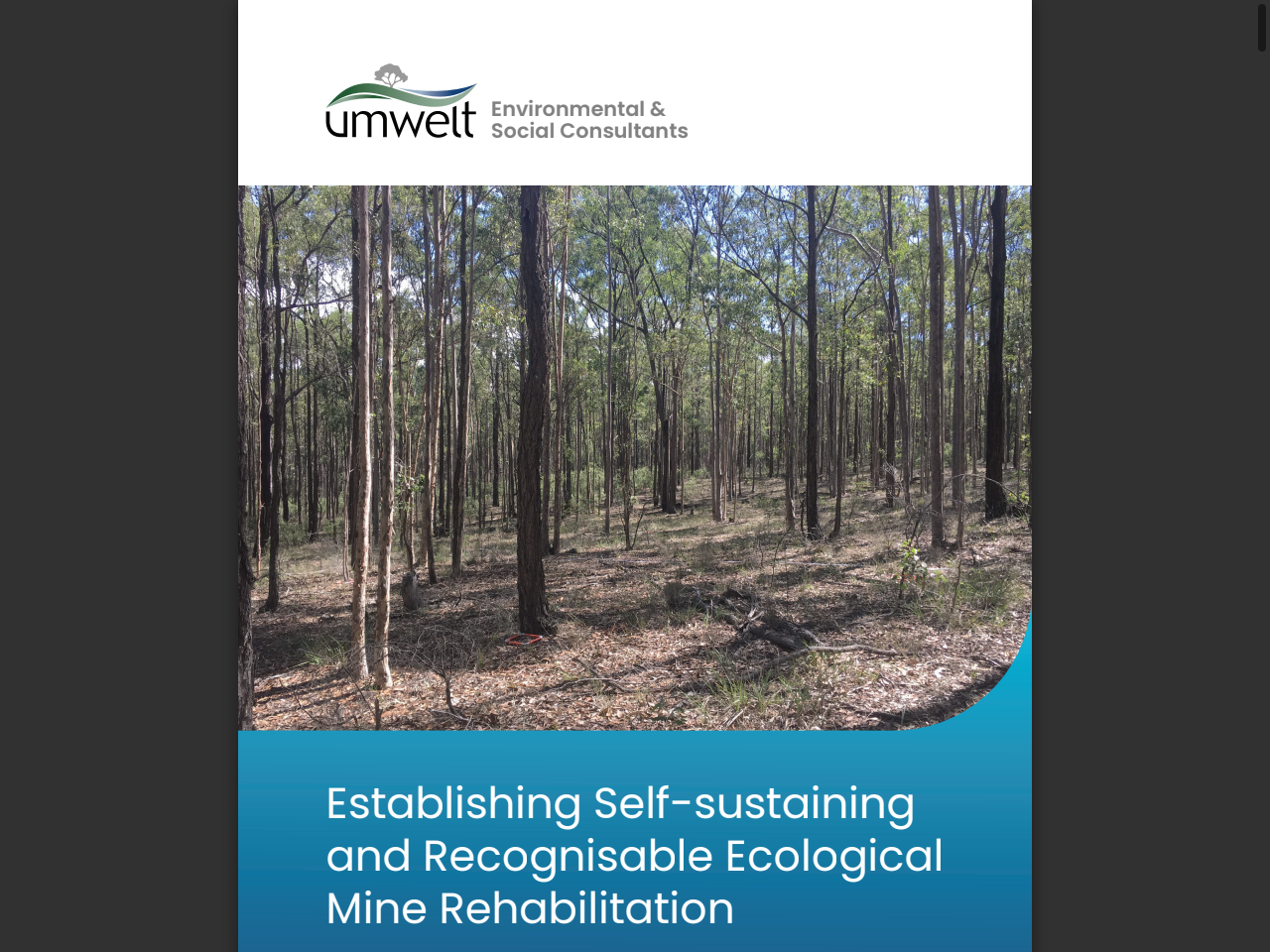 Preview of Establishing Self-sustaining and Recognisable Ecological ... - Umwelt, accessed August 10, 2025,