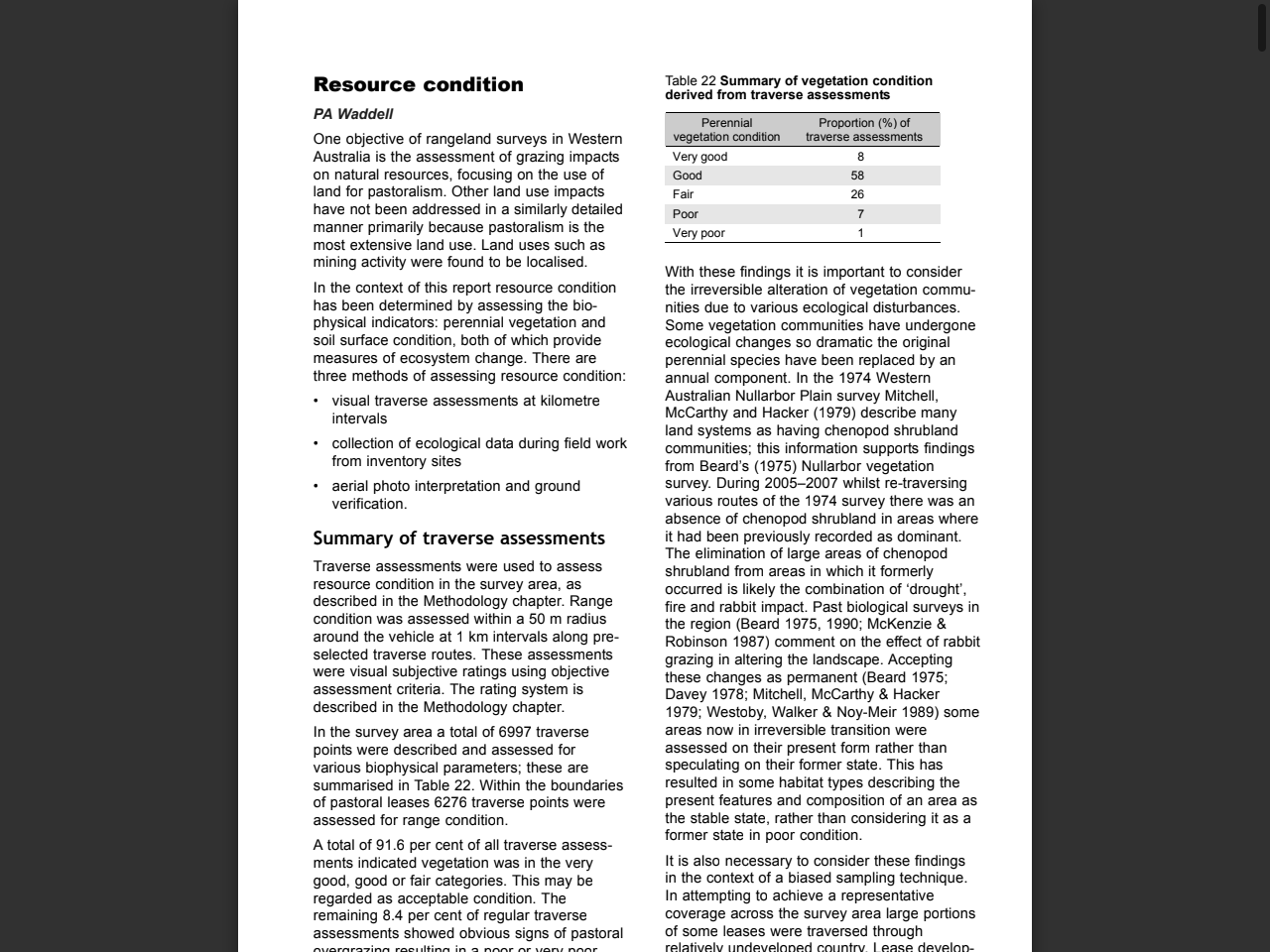 Preview of Resource condition, accessed July 27, 2025