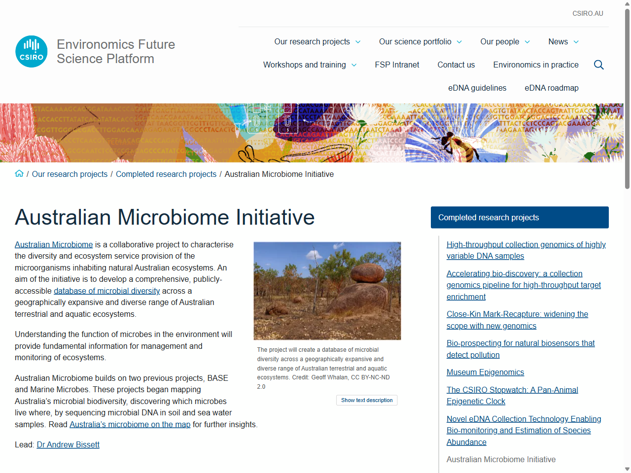 Preview of Australian Microbiome Initiative – Environomics Future Science Platform - CSIRO Research