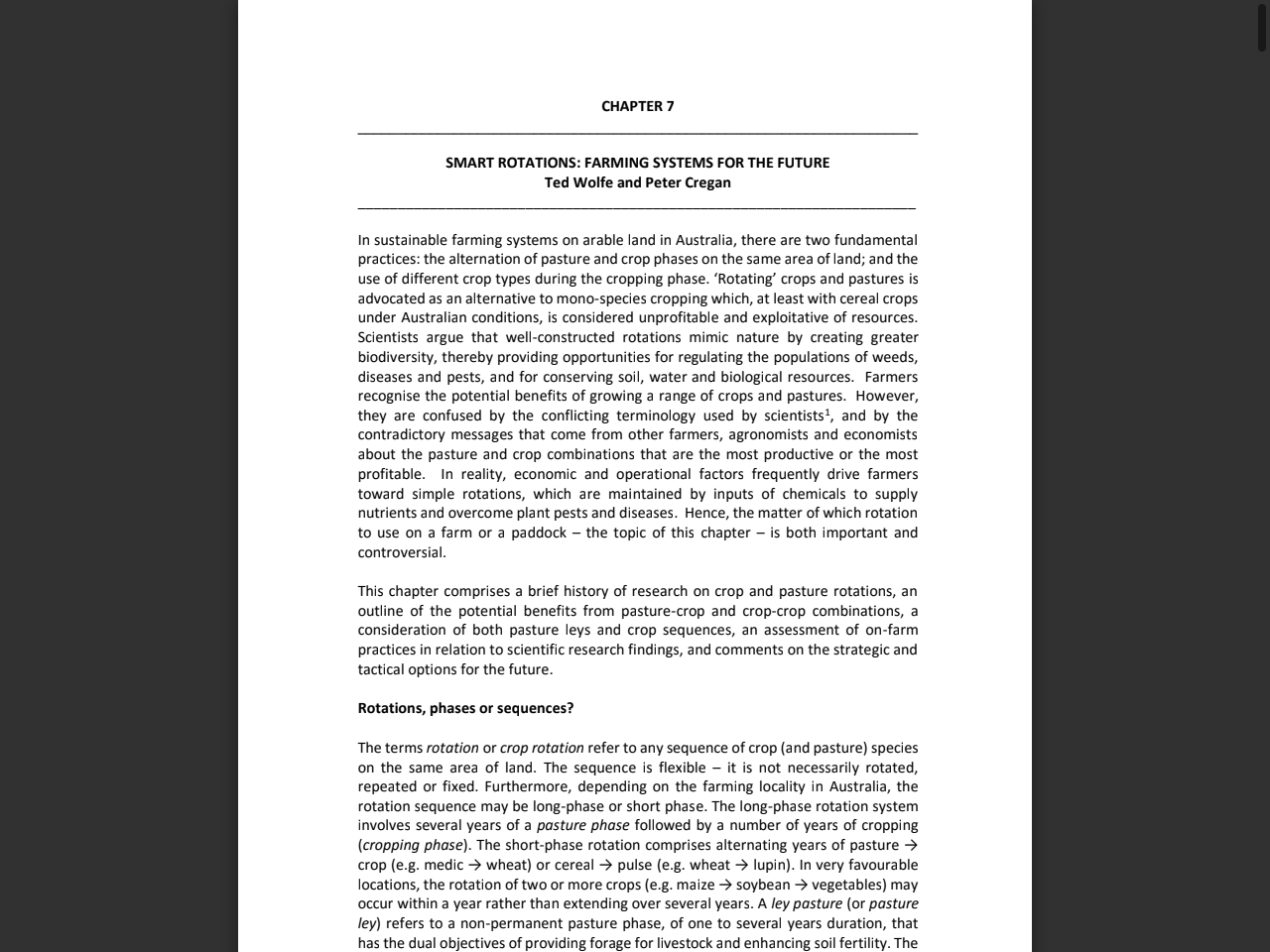 Preview of SMART ROTATIONS: FARMING SYSTEMS FOR THE FUTURE - Charles Sturt University