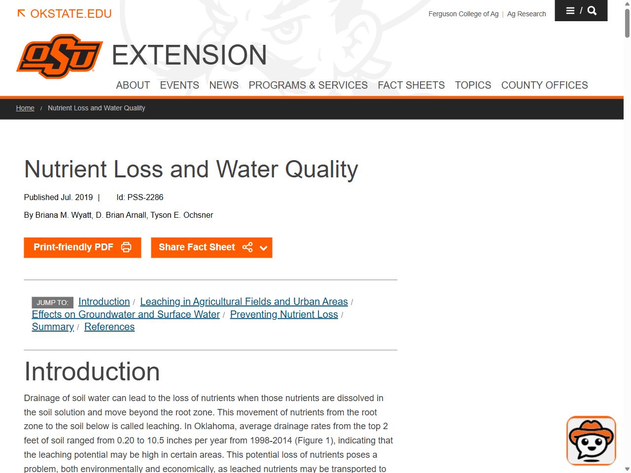 Preview of Nutrient Loss and Water Quality - Oklahoma State University Extension, accessed July 6, 2025,
