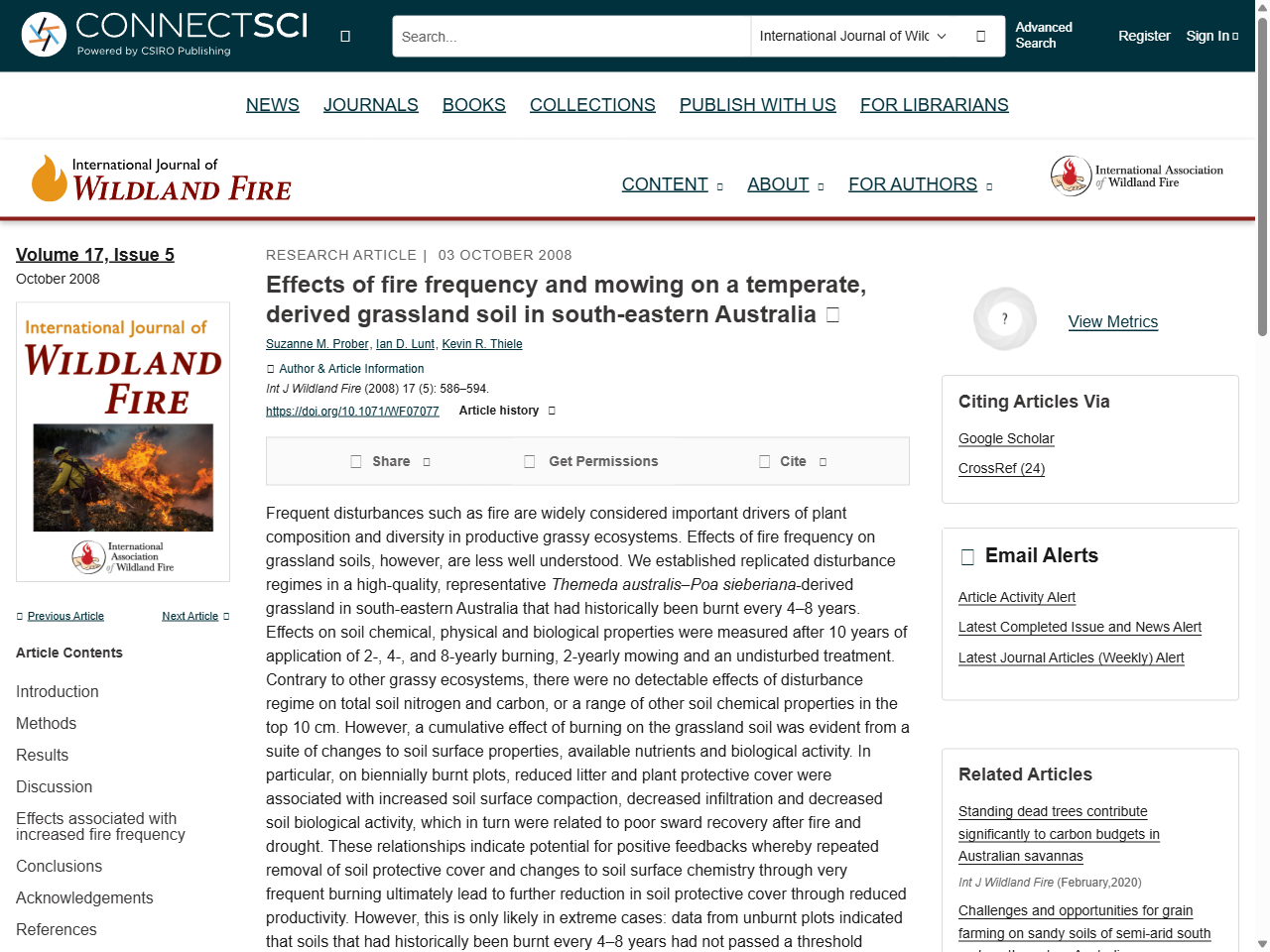 Preview of Effects of fire frequency and mowing on a ... - CSIRO Publishing