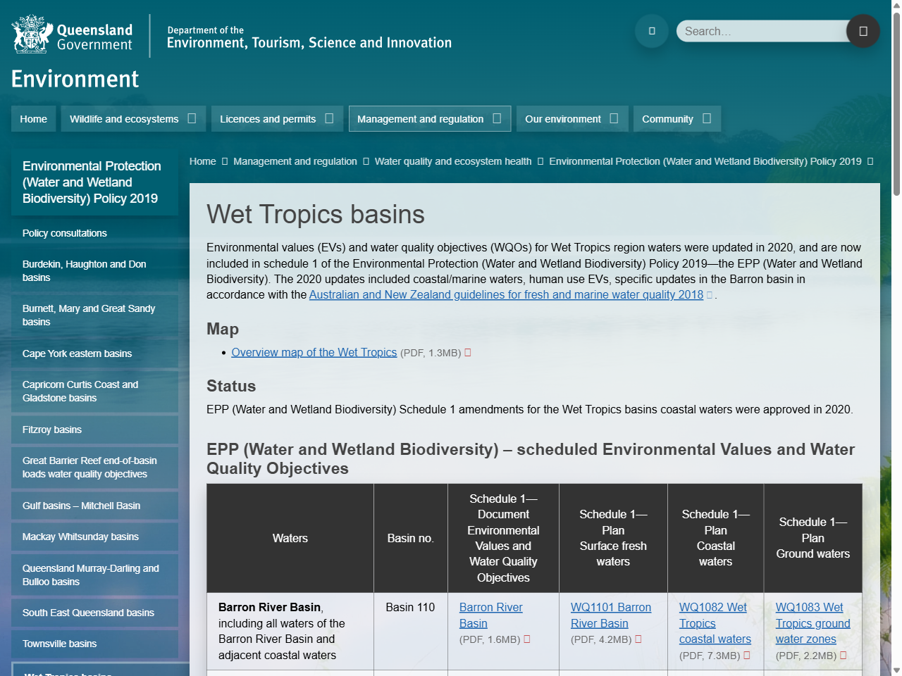 Preview of Wet Tropics basins - Queensland Environment Department, accessed July 21, 2025,