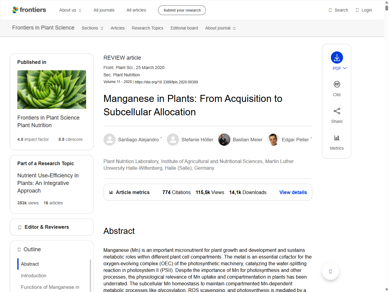 Preview of MANGANESE TOXICITY IN AN ACID SOIL.
